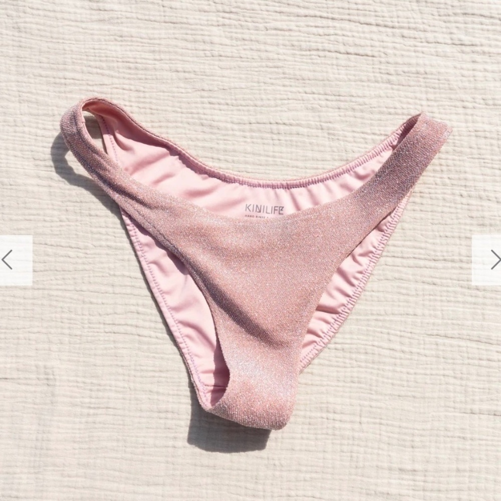 Kinilife Pink Glimmer Curve Brief Swim Bottom